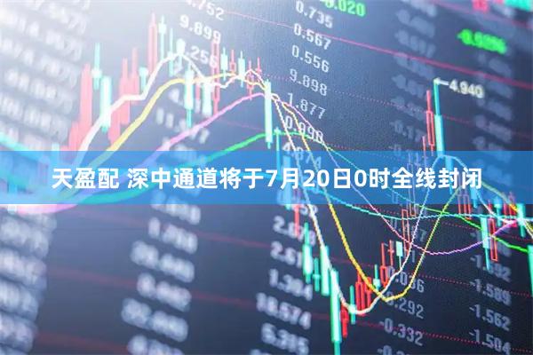 天盈配 深中通道将于7月20日0时全线封闭